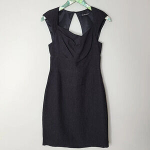 Black Halo Textured Sheath Cocktail Dress 4